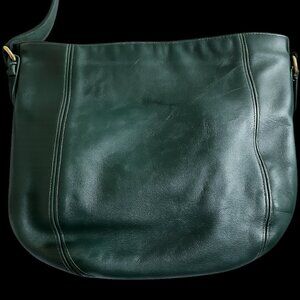 Vintage Coach Duffle Sac 2105 Forest Green Leather Shoulder Bag | USA Made